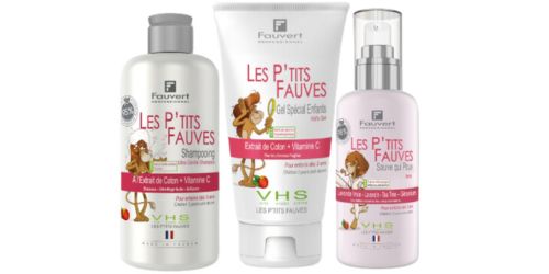 Gamme de soins capillaires sains et naturels pour enfants Les P'Tits Fauves de Fauvert